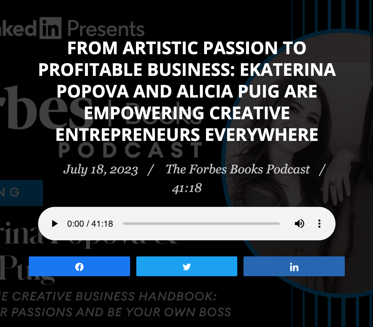 Alicia & Kat interviewed on the Forbes Book Podcast