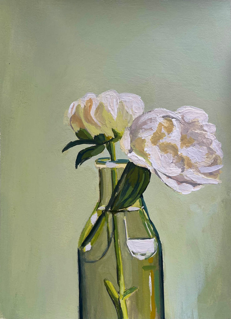 Piya Samant original gouache floral painting