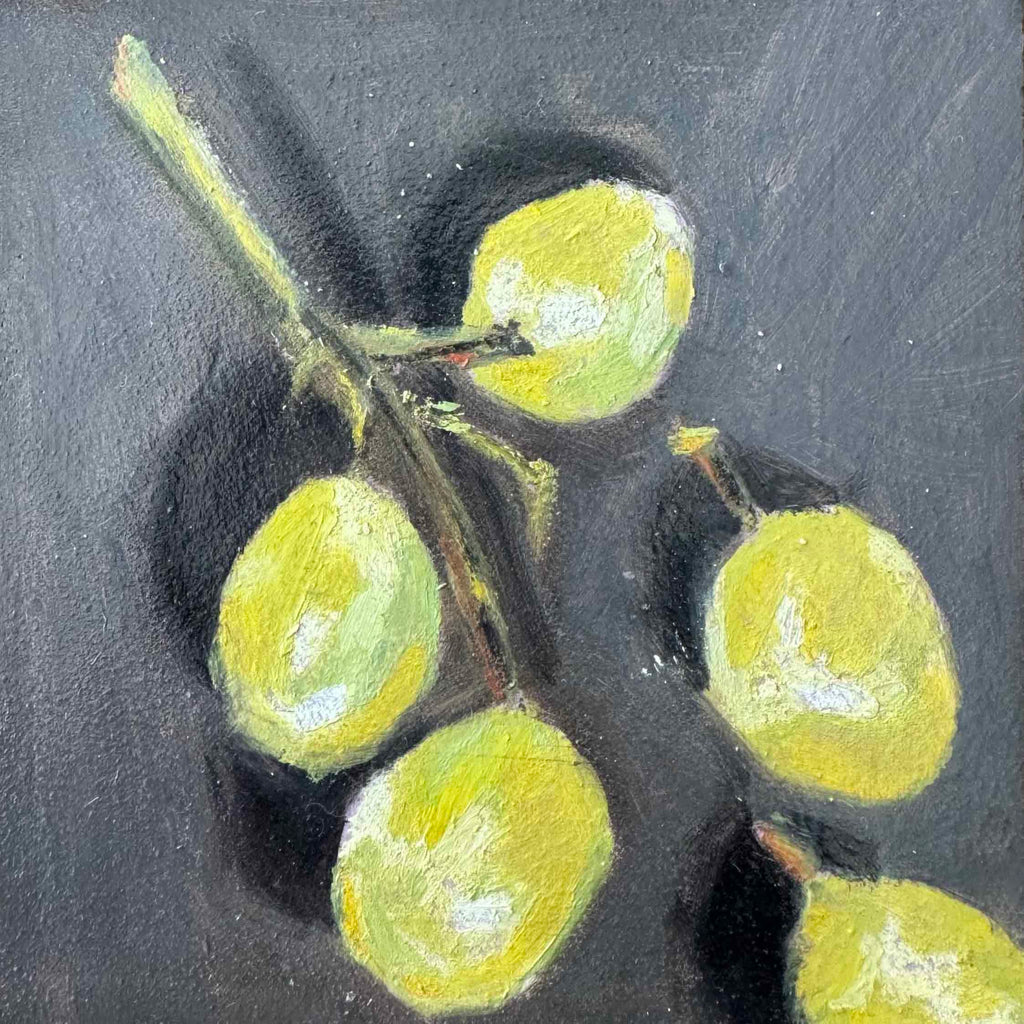 Piya Samant still life painting grapes