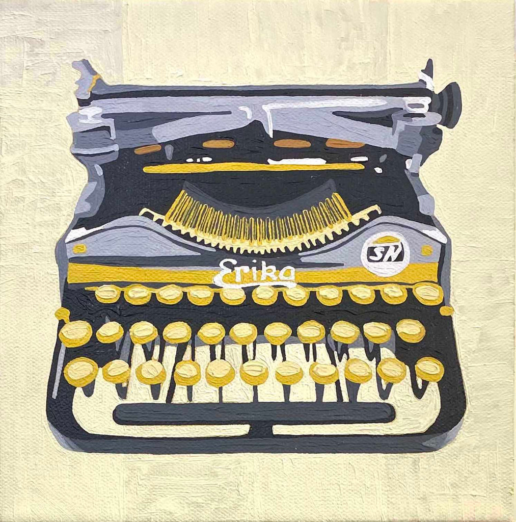 Tara Barr original art typewriter paintings