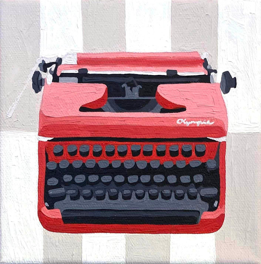 Tara Barr original art typewriter paintings