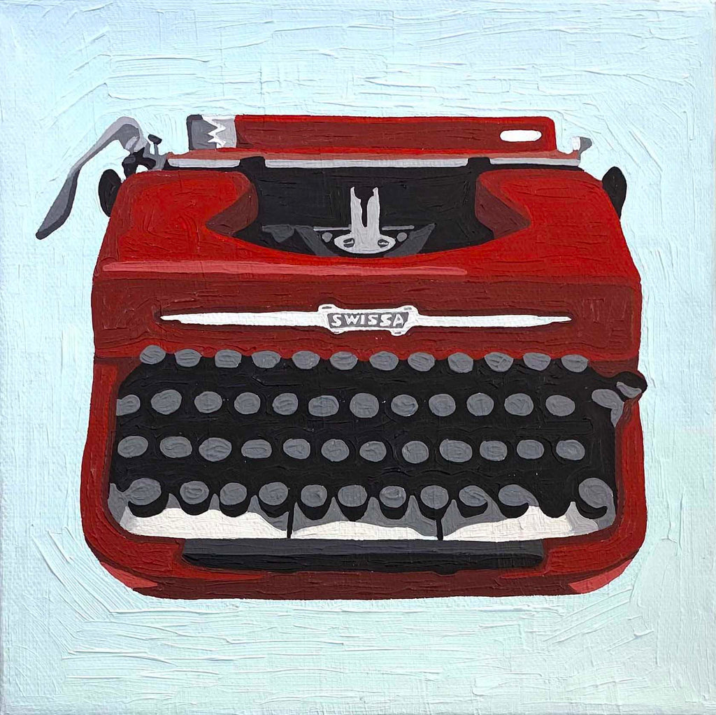 Tara Barr original art typewriter paintings