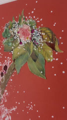 Closeup video of details of original collage art