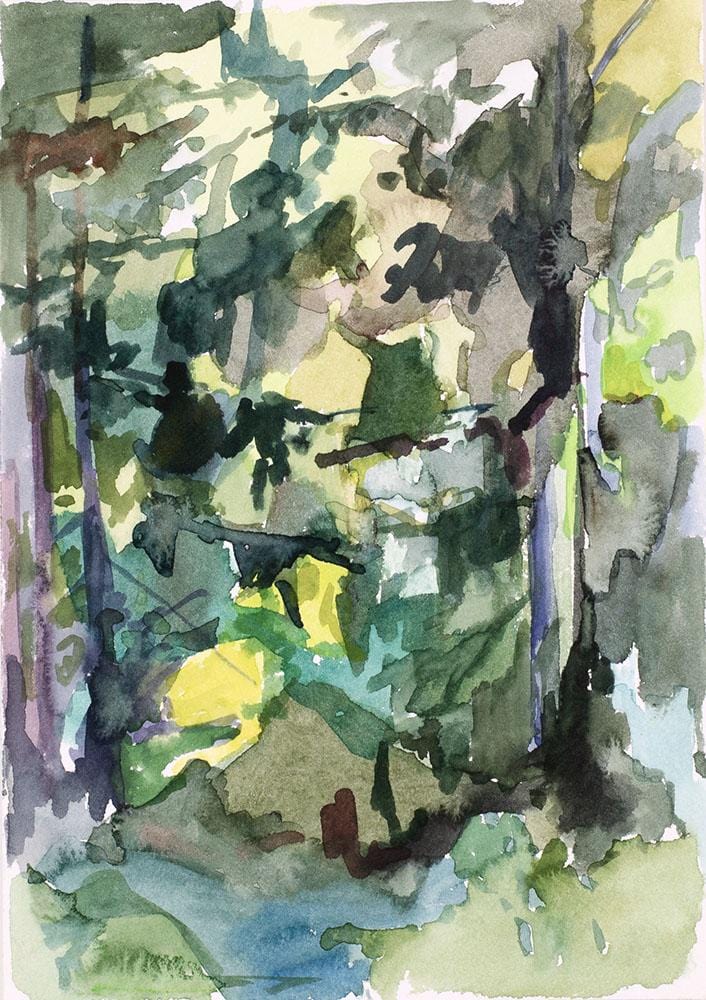 Bri Custer Abstract Gouache Landscape Artist