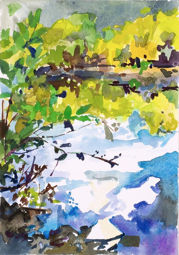 Bri Custer Abstract Gouache Landscape Artist