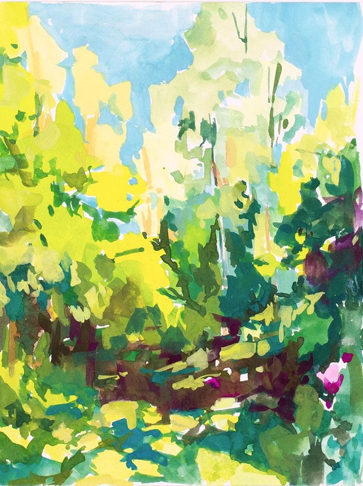 Bri Custer Abstract Gouache Landscape Artist