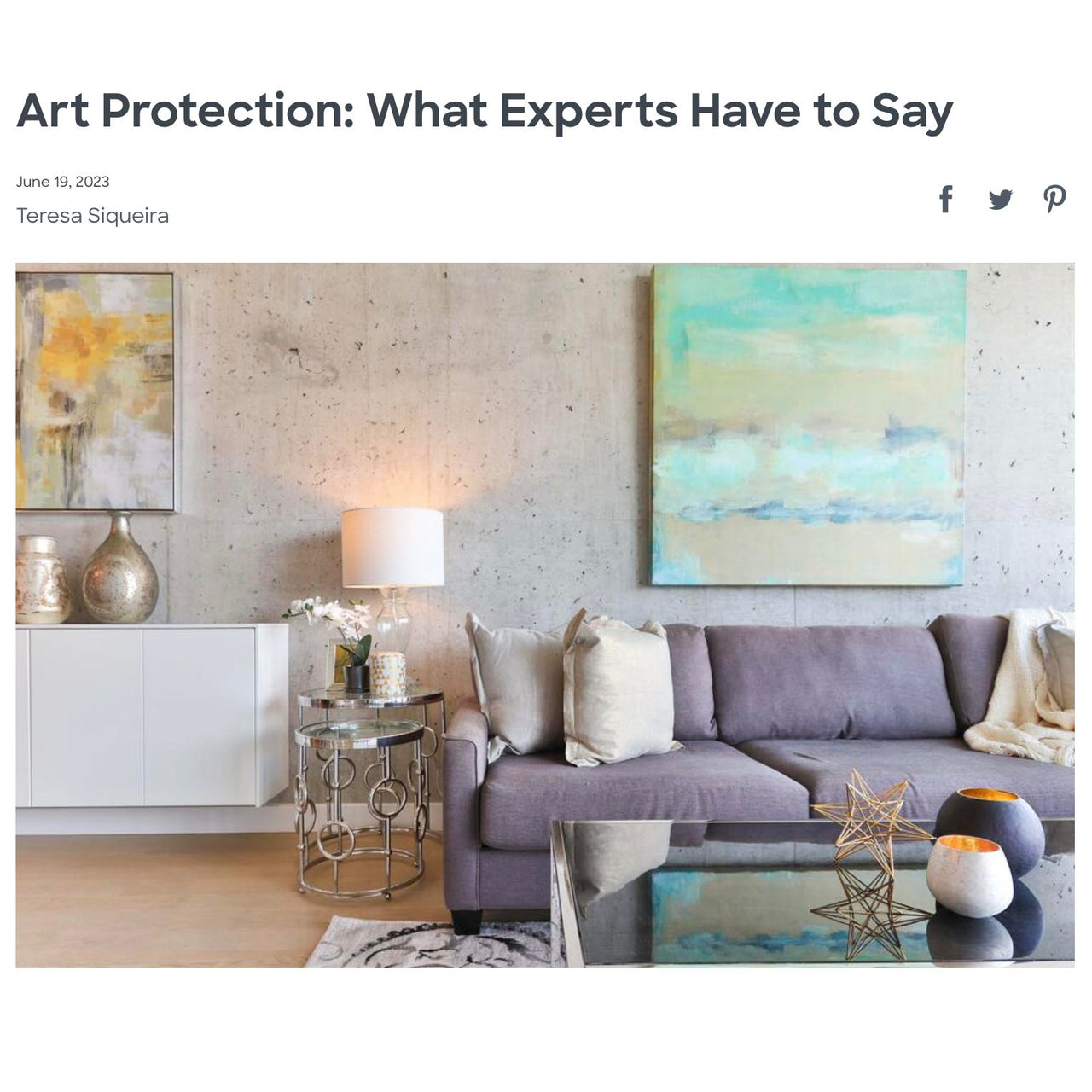 PxP featured as an expert contributor on protecting your art collection