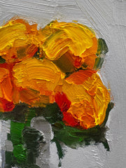 Piya Samant, Golden Bouquet - Original Painting