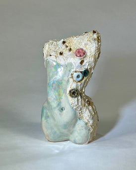 Julia CR Gray ceramic figure sculptures