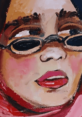 Winibey López, Behind the Glass - Original Painting