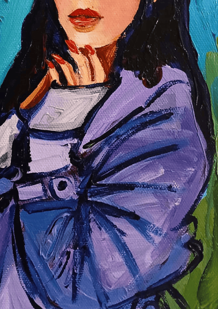 Winibey López, Interior in Green - Original Painting