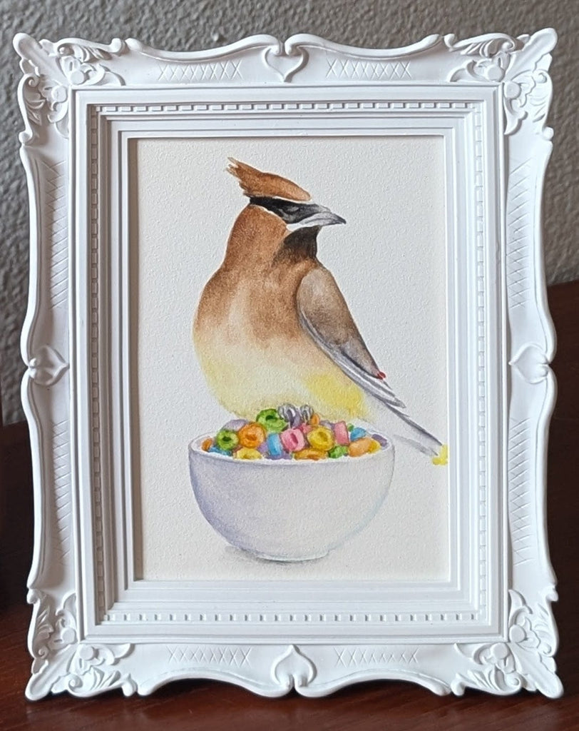 Volta Voloshin-Smith, Une tranche de nature morte avec gâteau - Peinture originale