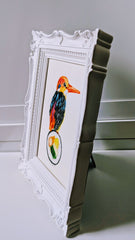 Volta Voloshin-Smith, Three Toed Kingfisher on a Tofu Kimbap - Original Painting