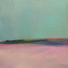 Abstract painting with soft pastel colors on a textured surface