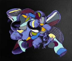 Abstract multicolored design on a black background