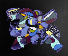 Abstract multicolored design on a black background