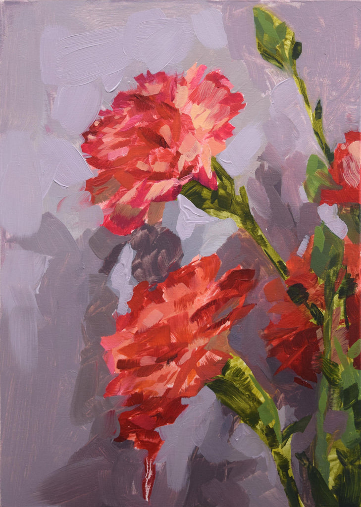 Chloe McEldowney, Carnations - Original Painting