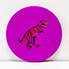 Colleen Critcher, Tondo Rex Red on Pink Violet - Original Painting