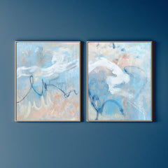 Nicolle Cure, Cotton Candy Sky 1 - Original Abstract Painting