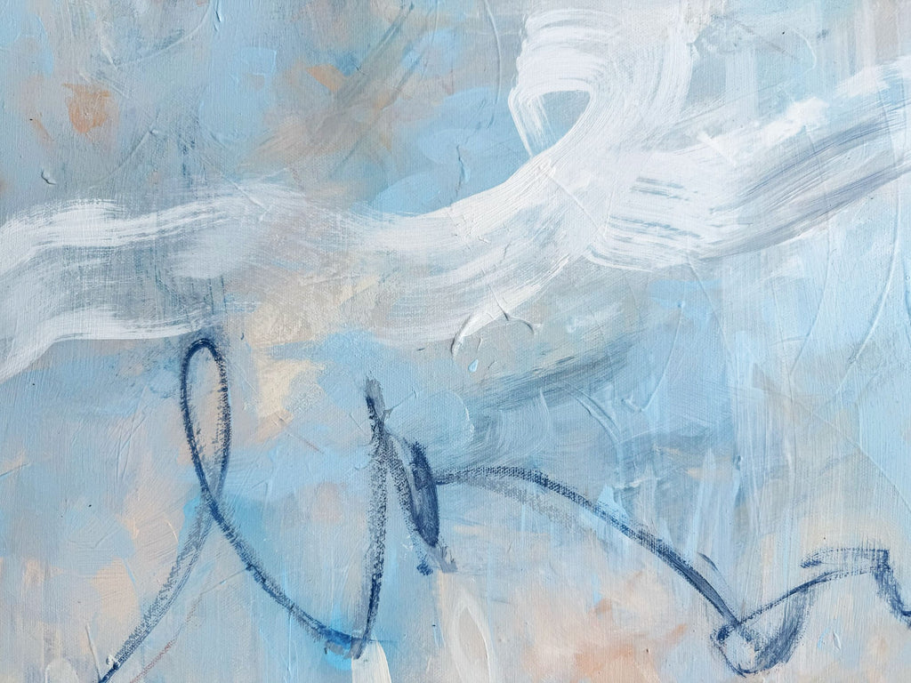 Nicolle Cure, Cotton Candy Sky 1 - Original Abstract Painting