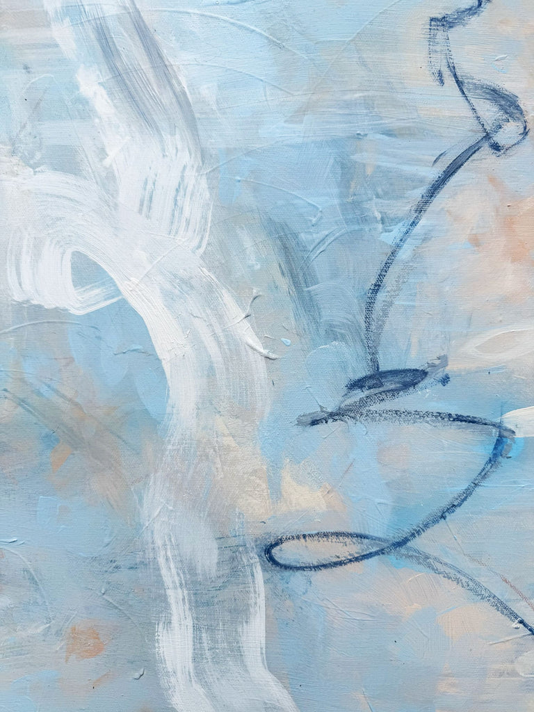Nicolle Cure, Cotton Candy Sky 1 - Original Abstract Painting