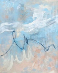Nicolle Cure, Cotton Candy Sky 1 - Original Abstract Painting