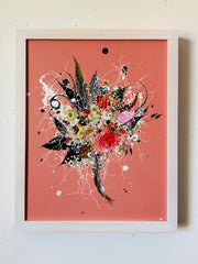 Jenny Brown, Cream & Sun-faded Flowers - Original Collage