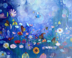 Dawn Howell, Winter Blues - Original Painting