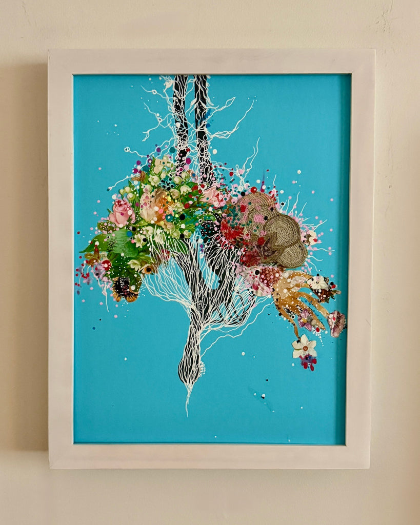 Jenny Brown, Flowering Cascade - Original Collage