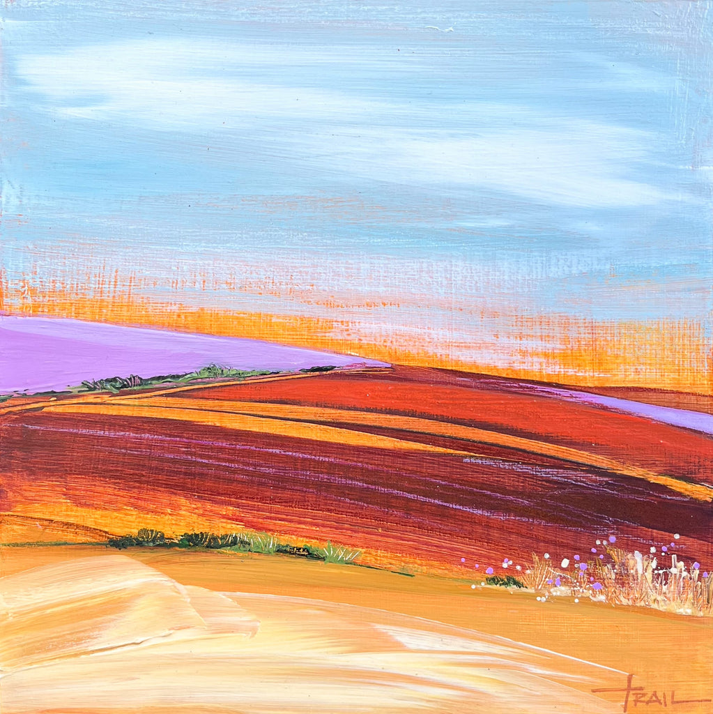 Pamela Trail, Golden Violet - Original Painting