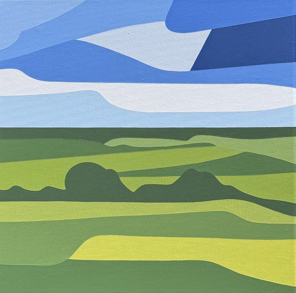 Zoe Hattersley, Over the Fields No. 2 - Original Abstract Painting