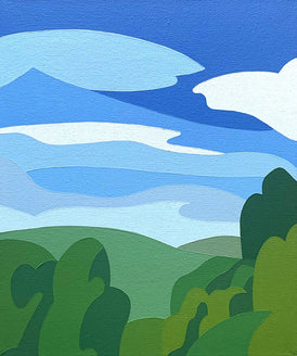 Zoe Hattersley, Morning View Over the Vale - Original Abstract Painting