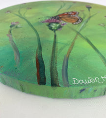Dawn Howell, Monarch on Thistle - Original Painting