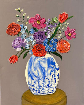 Neena Buxani, Floral Vase Study 21 - Original Painting