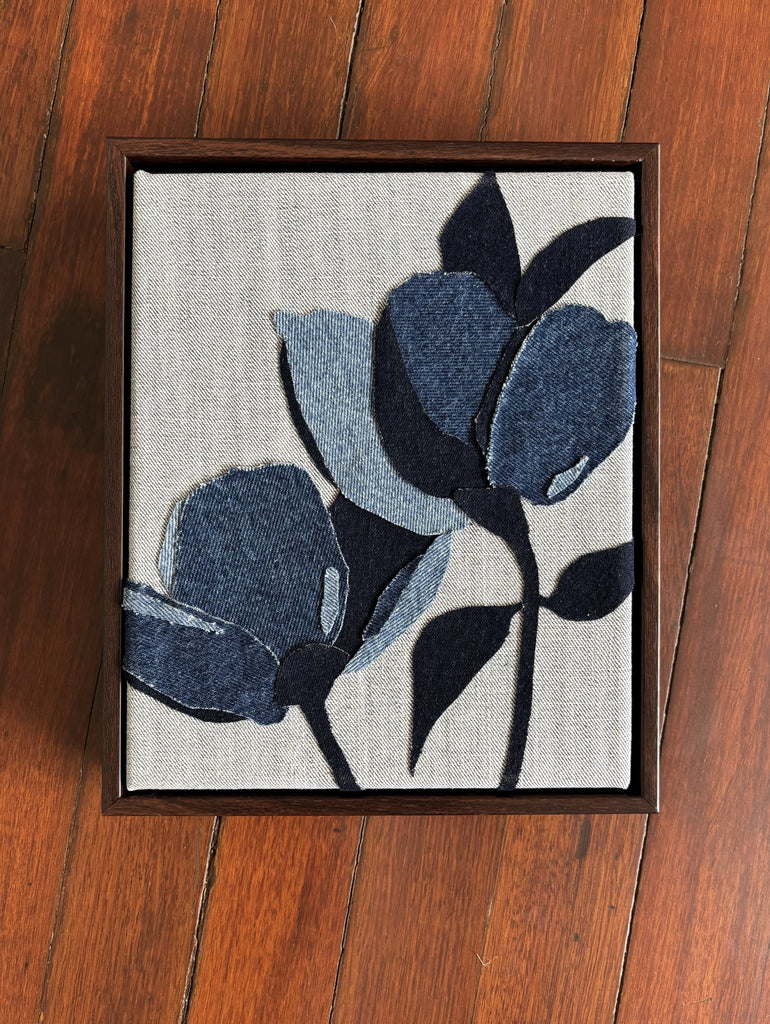Isabel Bonilla, Denim Floral 2 - Original Artwork