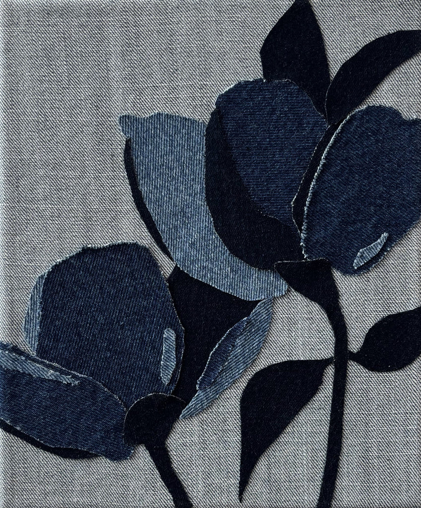 Isabel Bonilla, Denim Floral 2 - Original Artwork