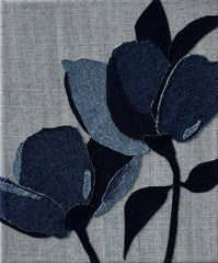 Isabel Bonilla, Denim Floral 2 - Original Artwork