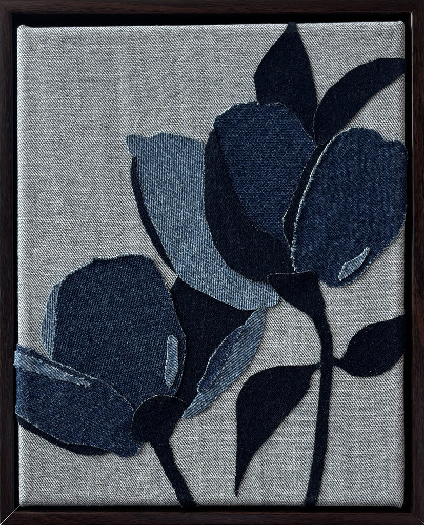 Isabel Bonilla, Denim Floral 2 - Original Artwork