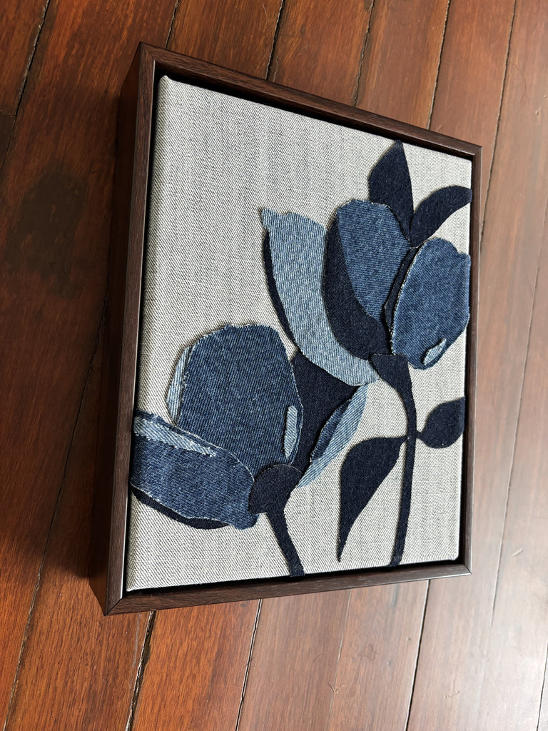 Isabel Bonilla, Denim Floral 2 - Original Artwork