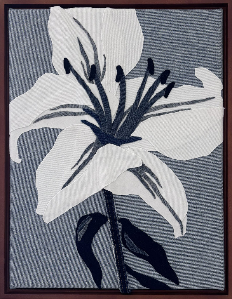 Isabel Bonilla, Denim Floral 5 - Original Artwork