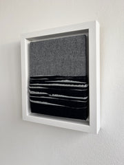 Framed denim art contemporary textile wall artwork