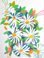 Jin Chyung, Daisies - Original Painting