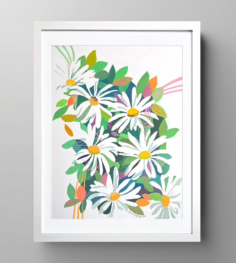 Jin Chyung, Daisies - Original Painting