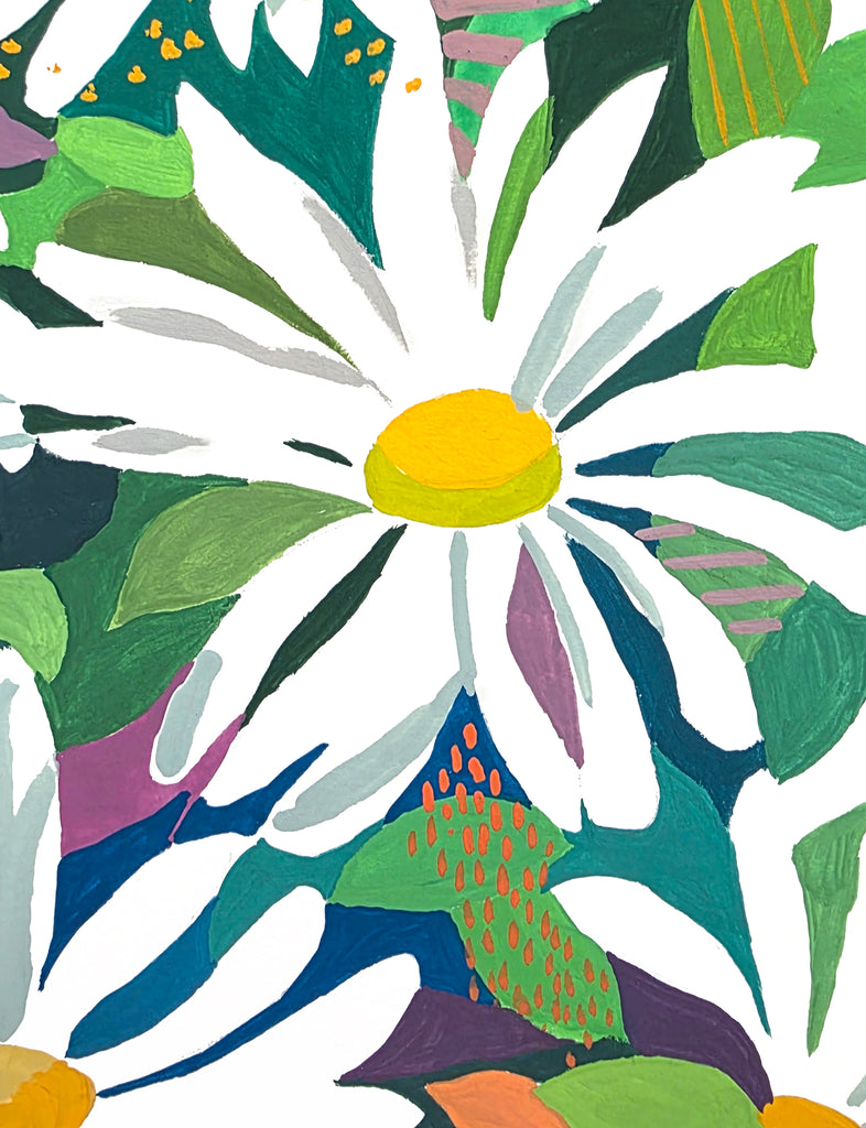 Jin Chyung, Daisies - Original Painting
