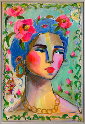 Kelsey Howard framed original art contemporary figurative painting