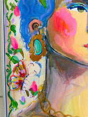 Kelsey Howard framed original art contemporary figurative painting