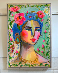 Kelsey Howard framed original art contemporary figurative painting