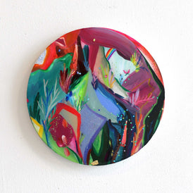 Kim Tateo colorful mixed media paintings