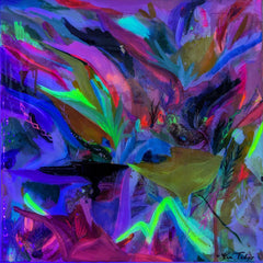 Kim Tateo colorful mixed media artwork