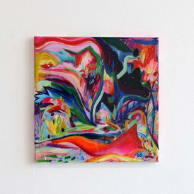 Kim Tateo contemporary abstract art blacklight painting